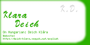 klara deich business card